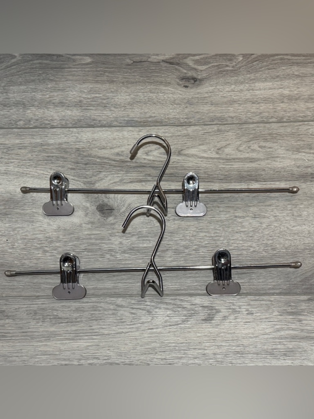 Set of 2 Chrome Clip Hangers
